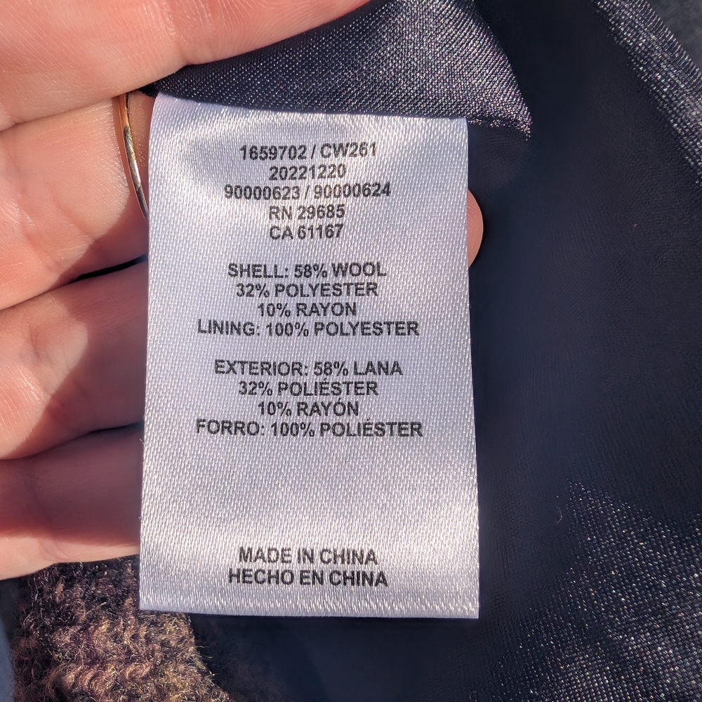 Pendleton Walker Plaid Pea Coat - Picture 4 of 5